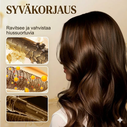 Hoitava pörröisyyttä estävä hiusöljysuihke